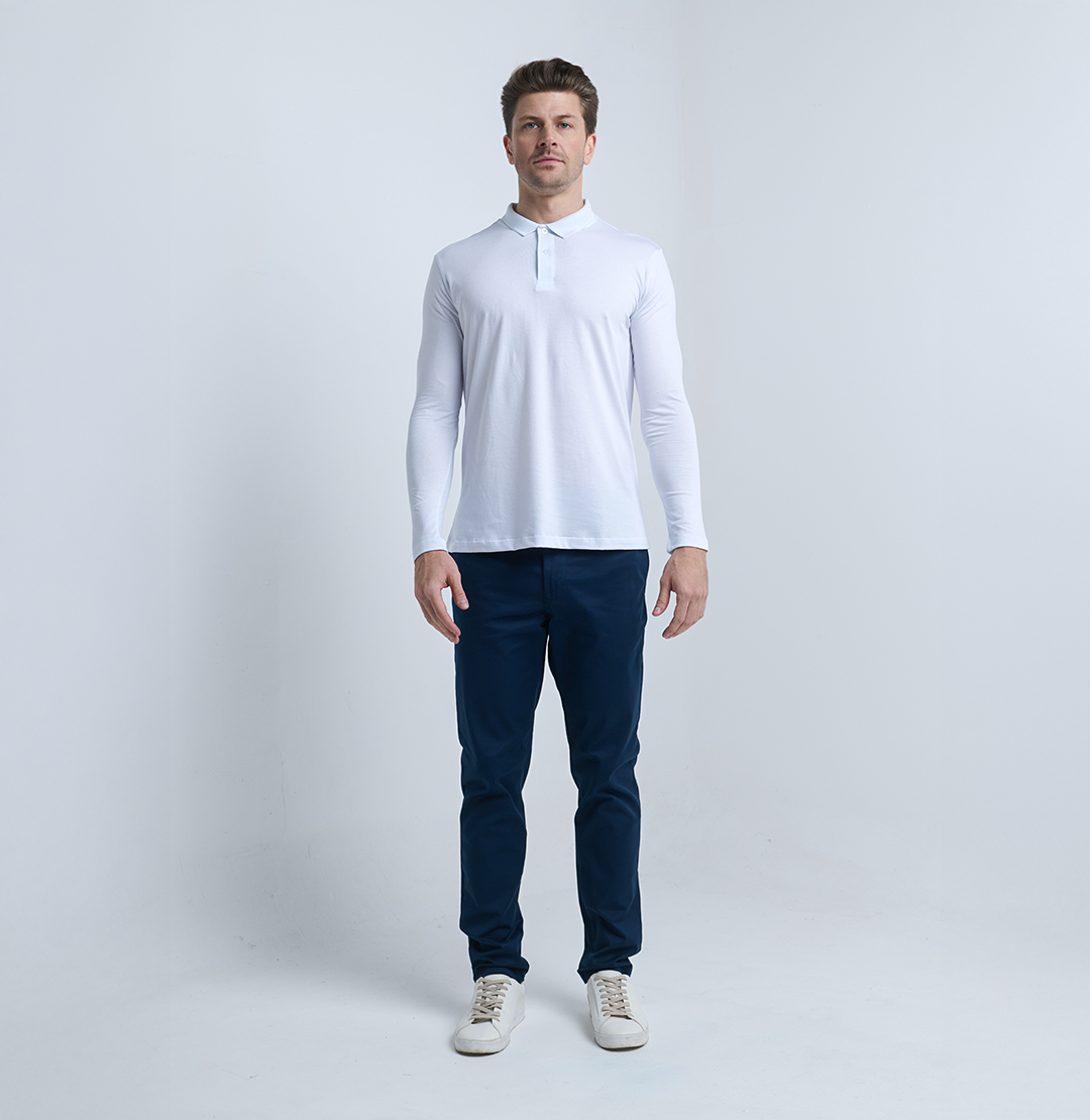 Camisa Polo Manga Longa