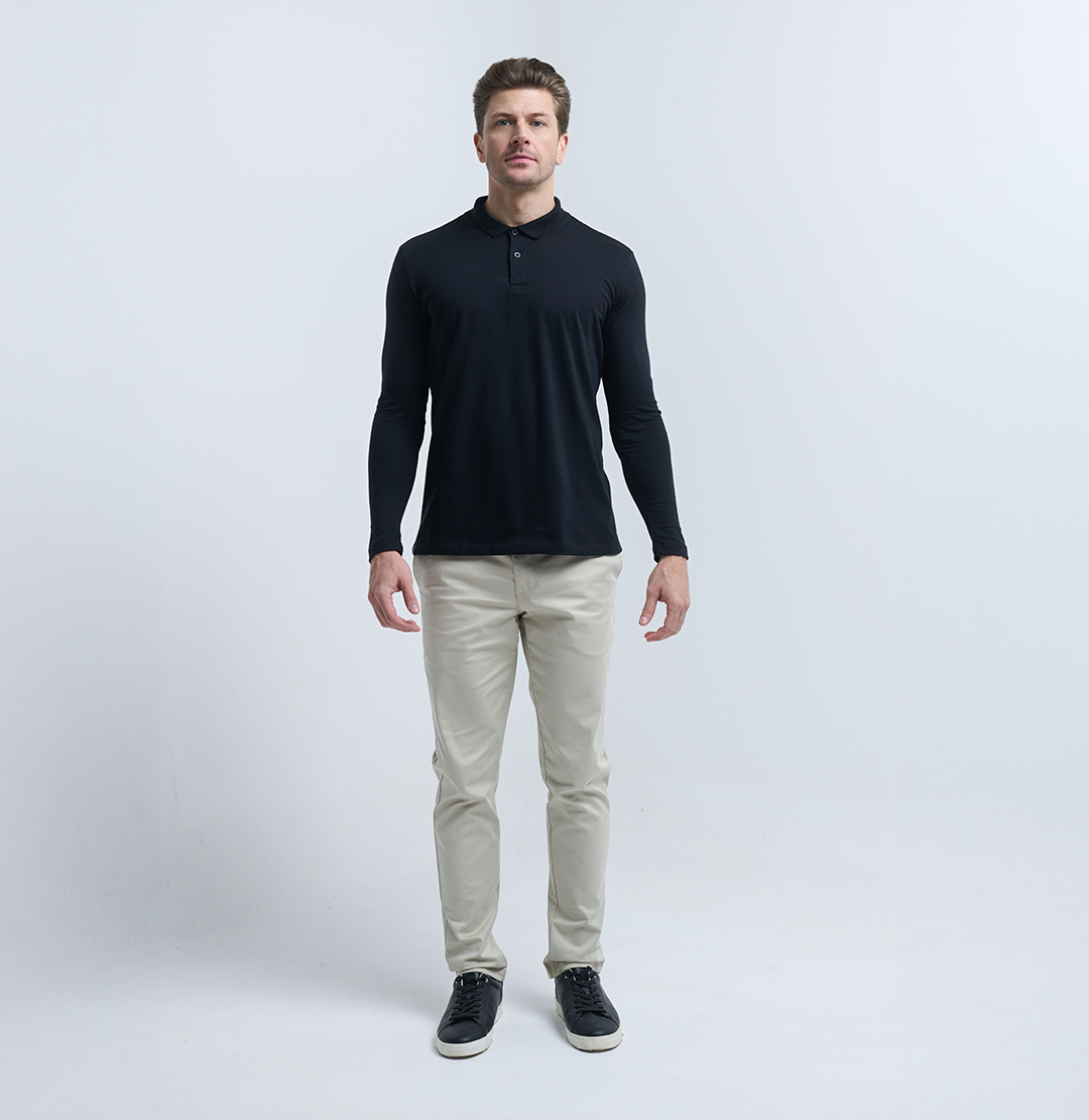 Camisa Polo Manga Longa